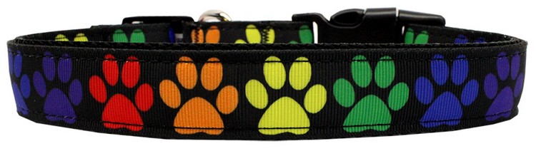 Rainbow Paws Nylon Dog Collar SM Wide